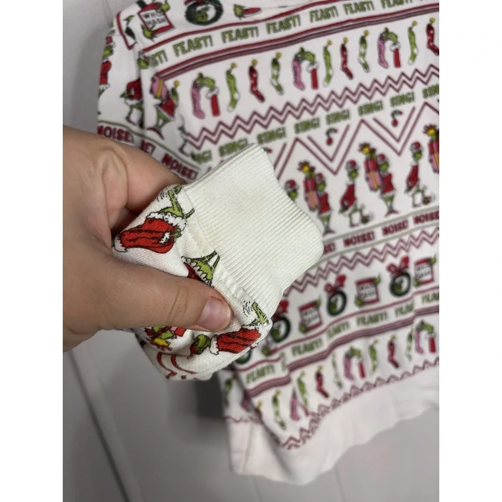Hanna Andersson Grinch Crewneck Cotton Christmas‎ Sweatshirt Kids Size 4 Unisex